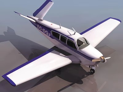 Modern Aircraft Classical Small Aircraft 3d model