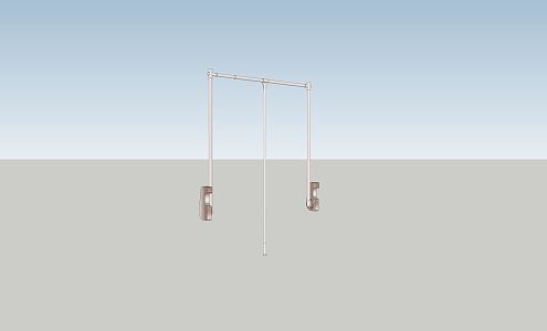 Modern Hangers Cloakroom Lifting Clothes Rod 3d model