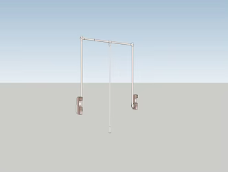 Modern Hangers Cloakroom Lifting Clothes Rod 3d model