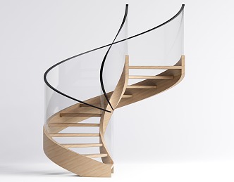 modern revolving staircase 3d model