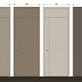 Modern Interior Hinged Doors In Various Wood Grain Colors For Home Design