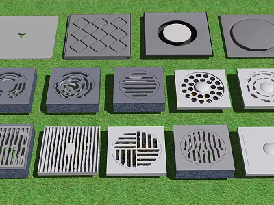 Bathroom Accessories Various Design Floor Drains with Different Patterns for Home 3d model