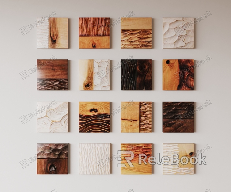 Solid Wood Log Decorative Painting for Silent Wall Decoration model