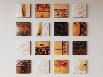 Solid Wood Log Decorative Painting for Silent Wall Decoration model