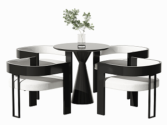 Modern leisure table and chair combination 3d model