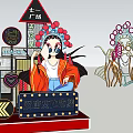 Traditional Chinese Opera Themed Photo Spot With Painted Face Decor In Square