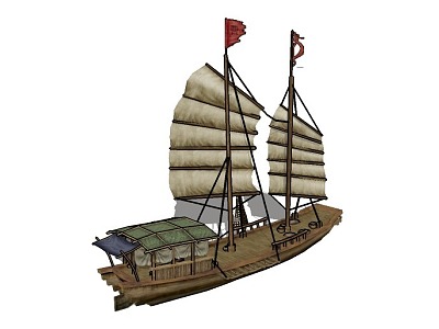 Chinese Style Wooden Boat Cruise Boat Canoe model