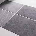 Modern Gray Square Rugs With Various Textured Patterns For Interior Use 3d model