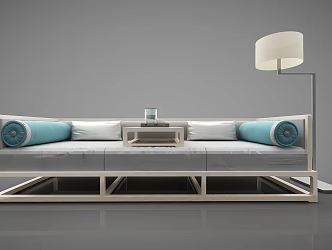 New Chinese-style Lohan Bed Sofa 3d model
