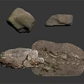Natural Rock Specimens With Various Shapes Textures And Sizes On White Background