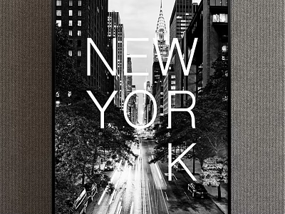 New York City Black And White Landscape Painting With Tall Buildings Streets Traffic And Trees 3d model