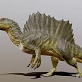 Realistic 3D Spinosaurus Dinosaur Model With Sailback And Green Yellow Skin