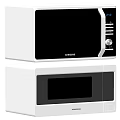 Samsung Microwave Oven Modern Stainless Steel Kitchen Appliance With Digital Display Panel