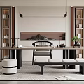 New Chinese Style Study 3d model
