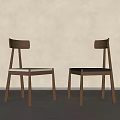 Simple Modern Wooden Dining Chairs With Brown Backrest And Sturdy Legs