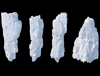 iceberg snow mountain rock mountain meteorite 3d model