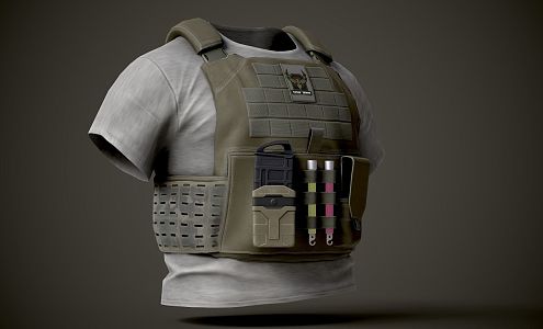 Vest Bulletproof Vest Clothing Military Vest Military Uniform 3d model