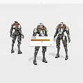 Virtual character robot 3d model