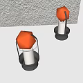 Elegant Decorative Ornament Set With Glass Lanterns And Lit Candles Against Gray Textured Wall