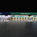 Westfield Australia Shopping Center Interior With Service Counters And River View