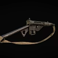 Vintage Military Rifle with Leather Strap and Metal Components in Classic Design