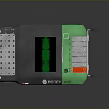 POTEX EDU Portable Electronic Device With Screen Green Waveform Battery Slots And Handle