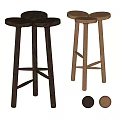 Modern bar stool combination 3d model