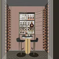 Modern Wine Cellar Bar Counter Wine Cabinet Wine Rack Wine Combination 3d model