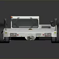 White Electric Vehicle Chassis With Cab And Wheel Assembly Design 3d model