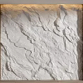 White Rock Textured Feature Wall with Wooden Frame and Top Lighting