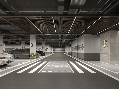 Underground parking 3d model