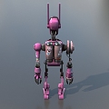 Robot AI Intelligent Purple Intelligent Robot Artificial Intelligent Robot Future Low Face Number Low Model Simple Model Game Sub-era Film and Television Realism 3d model