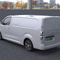 White Peugeot Van With Modern Front Grille And Spacious Windows For Commercial Use