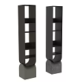 Modern Decorative Cabinet with Sleek Wooden Structure and Multiple Storage Shelves
