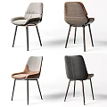 Stylish Modern Accent Chairs Featuring Various Upholstery Materials And Metal Wooden Legs