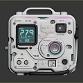 Sony Vintage Portable Music Player With Digital Screen Handle Knob And Buttons