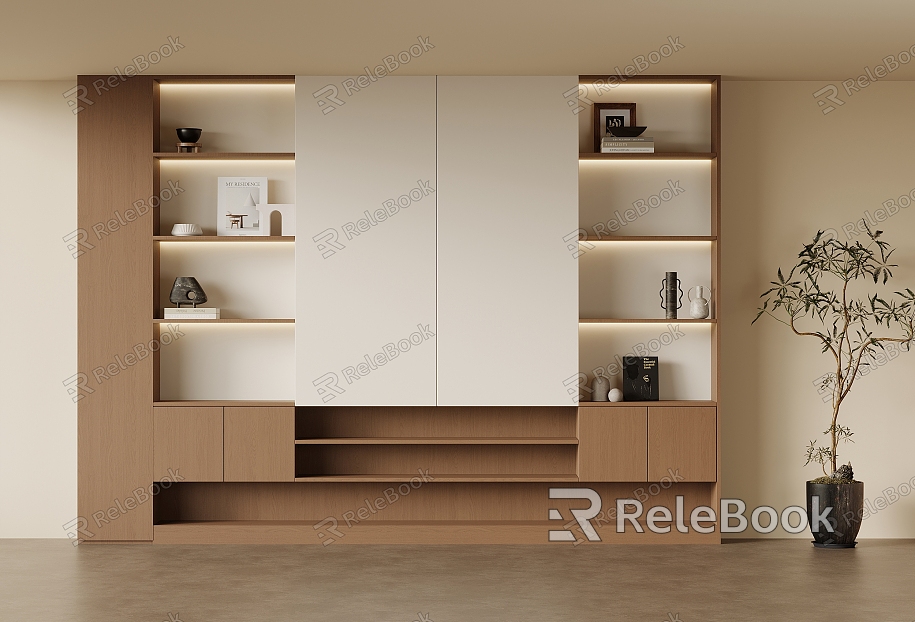 Middle Style Bookcase Bookshelf model