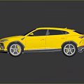 Yellow Luxury SUV Car With Streamlined Exterior Sporty Alloy Wheels And Glossy Reflection