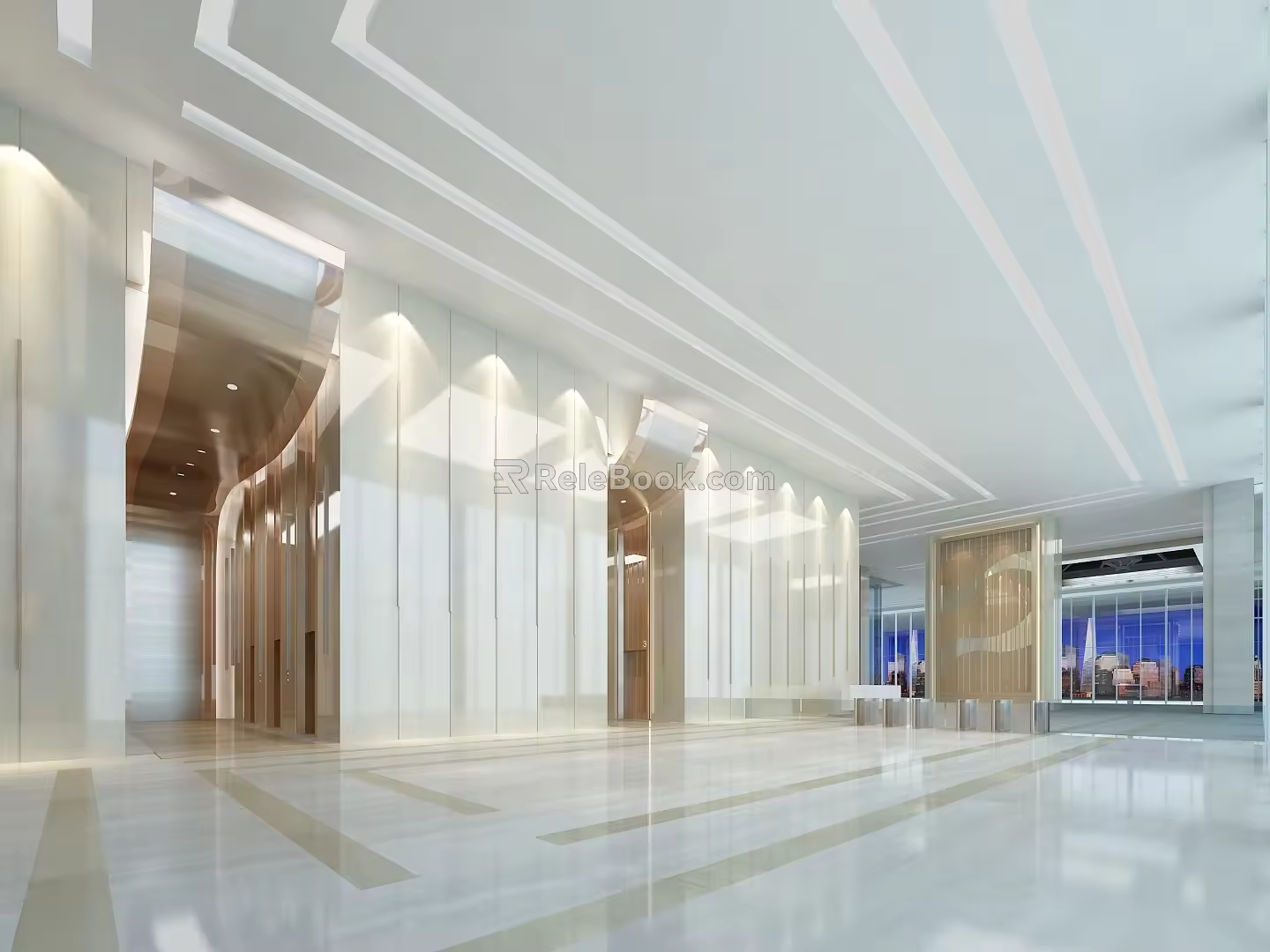 Office lobby 3d model
