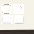Four Different Modern Ceiling Designs With Square Circular Frames Recessed Lines And Holes