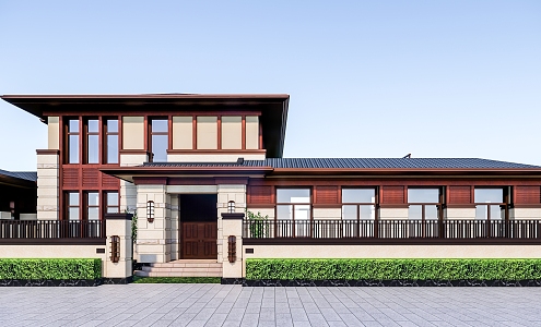 Chinese townhouse single-family villa 3d model