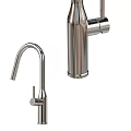 Elegant Sleek Golden Modern Faucet With Curved Spout And Single Handle Design