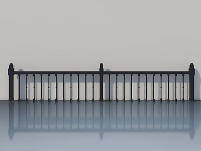 Sleek Black Swing Door Design With Floor Reflection In White Interior 3d model