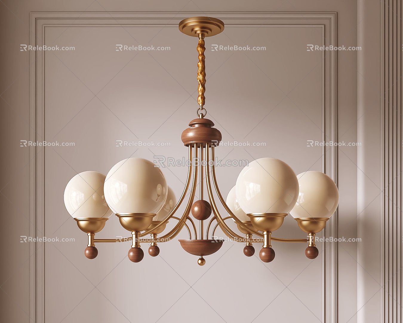 Antique retro chandelier 3d model