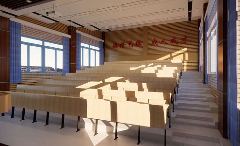 Modern Classroom School Classroom 3d model