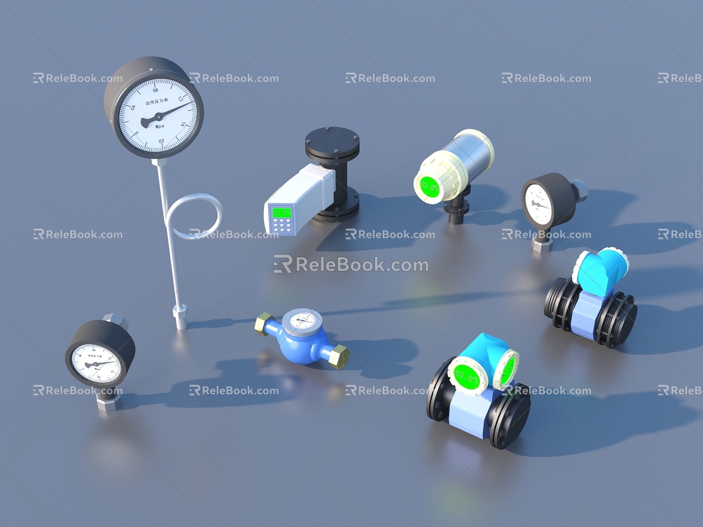 Pressure gauge, vacuum gauge, instrumentation 3d model