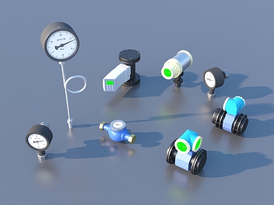 Pressure gauge, vacuum gauge, instrumentation 3d model