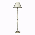 Classic Wooden Floor Lamp With Beige Lampshade And Decorative Pole Design