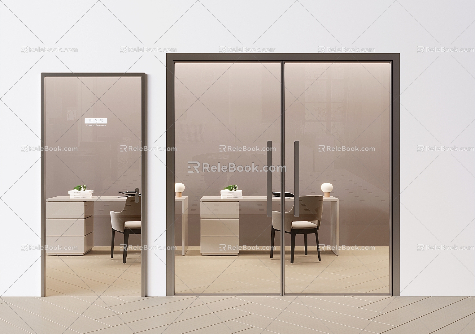 Modern Glass Door Glass Double Door Glass Single Door Glass Door Office Glass Door 3d model