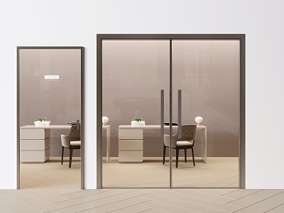 Modern Glass Door Glass Double Door Glass Single Door Glass Door Office Glass Door 3d model